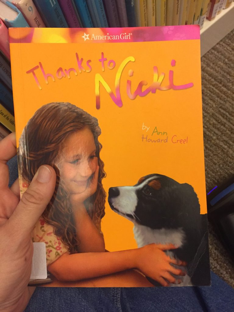 "thanks to nicki" an american girl book