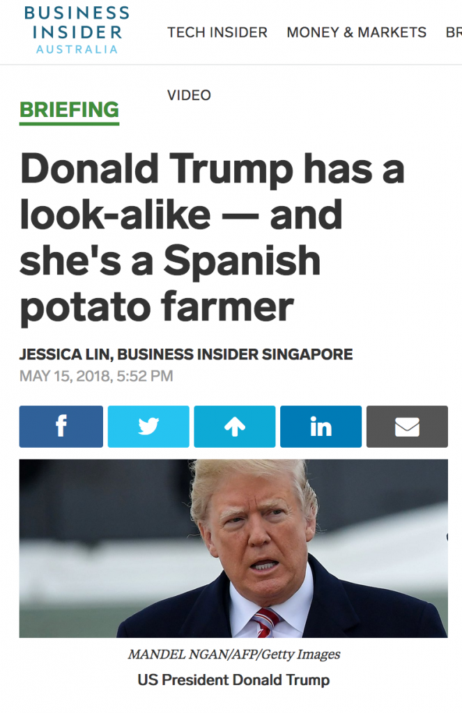 business insider / trump has a lookalike