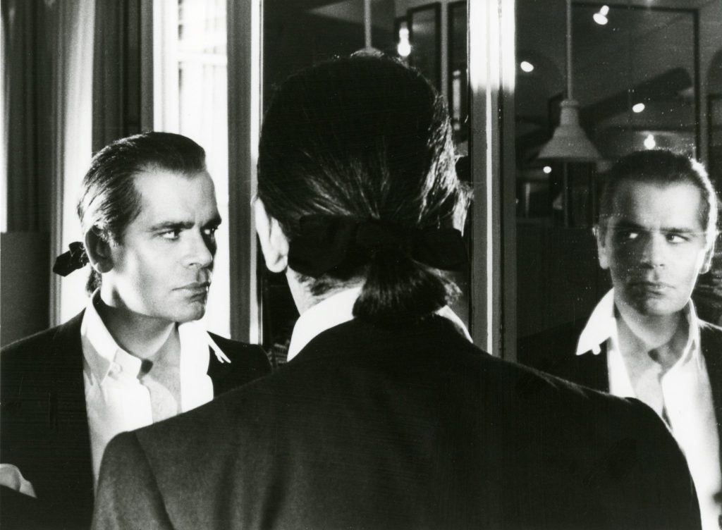  Karl Lagerfeld in Paris in 1983. The Helmut Newton Estate/Maconochie Photography