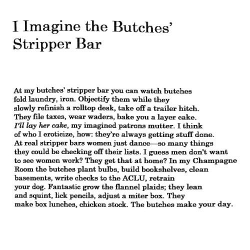 Jill McDonough, I Imagine the Butches' Stripper Bar