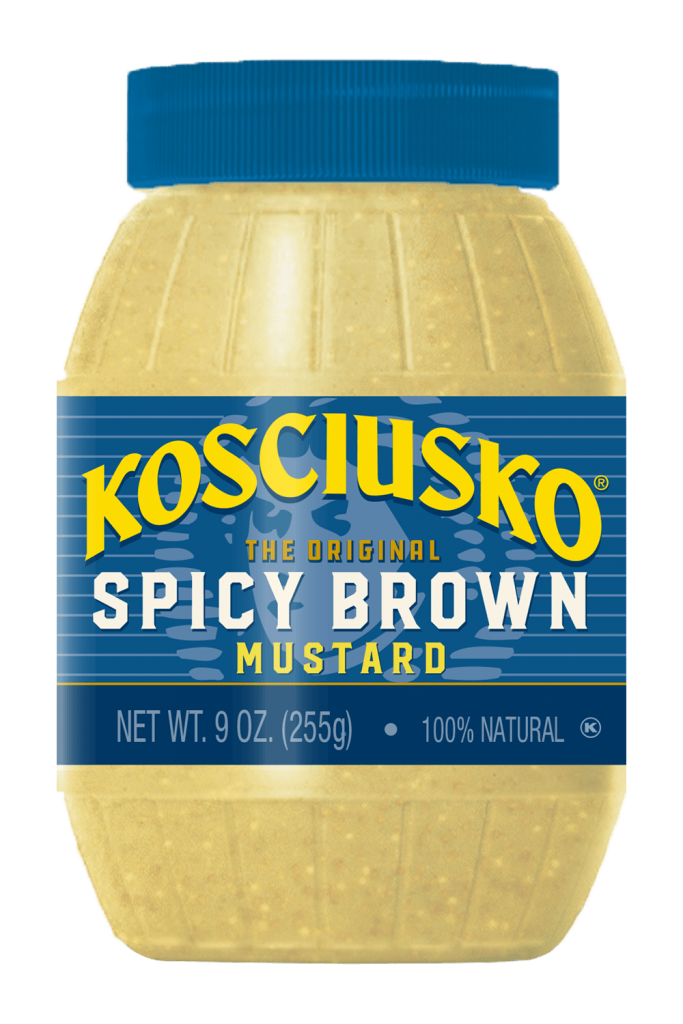 koscuisko spicy brown mustard, via plochman http://www.plochman.com/products/original-spicy-brown-mustard/