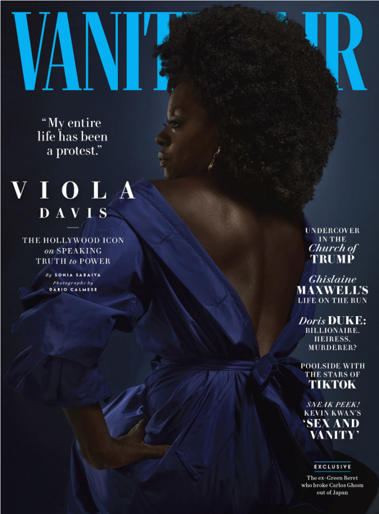 Viola Davis on the Vanity Fair July/August cover.Credit...Dario Calmese/Vanity Fair