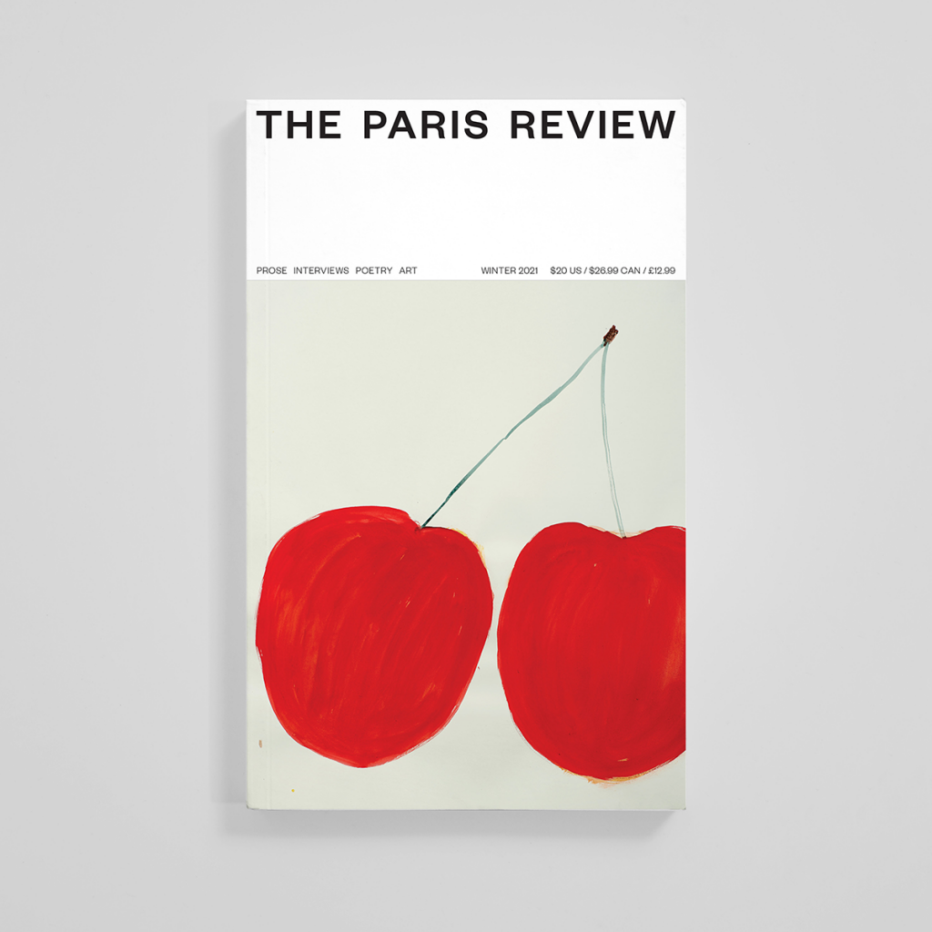 cover of the paris review, winter 2021, painting by rose wylie